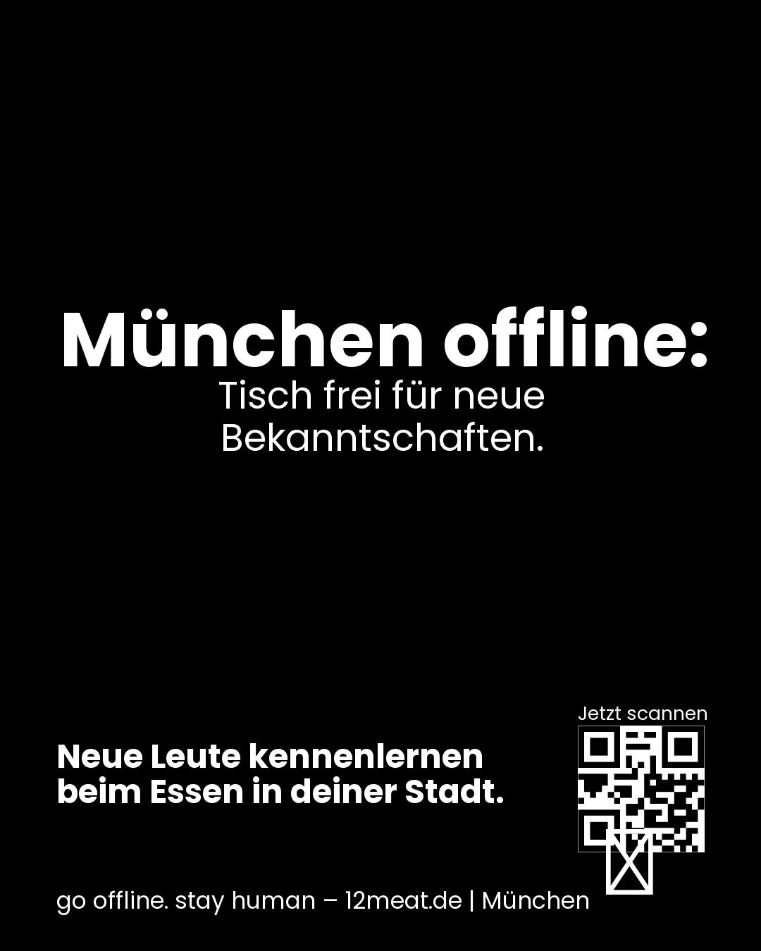 München offline: Tisch frei für neue Bekanntschaften.