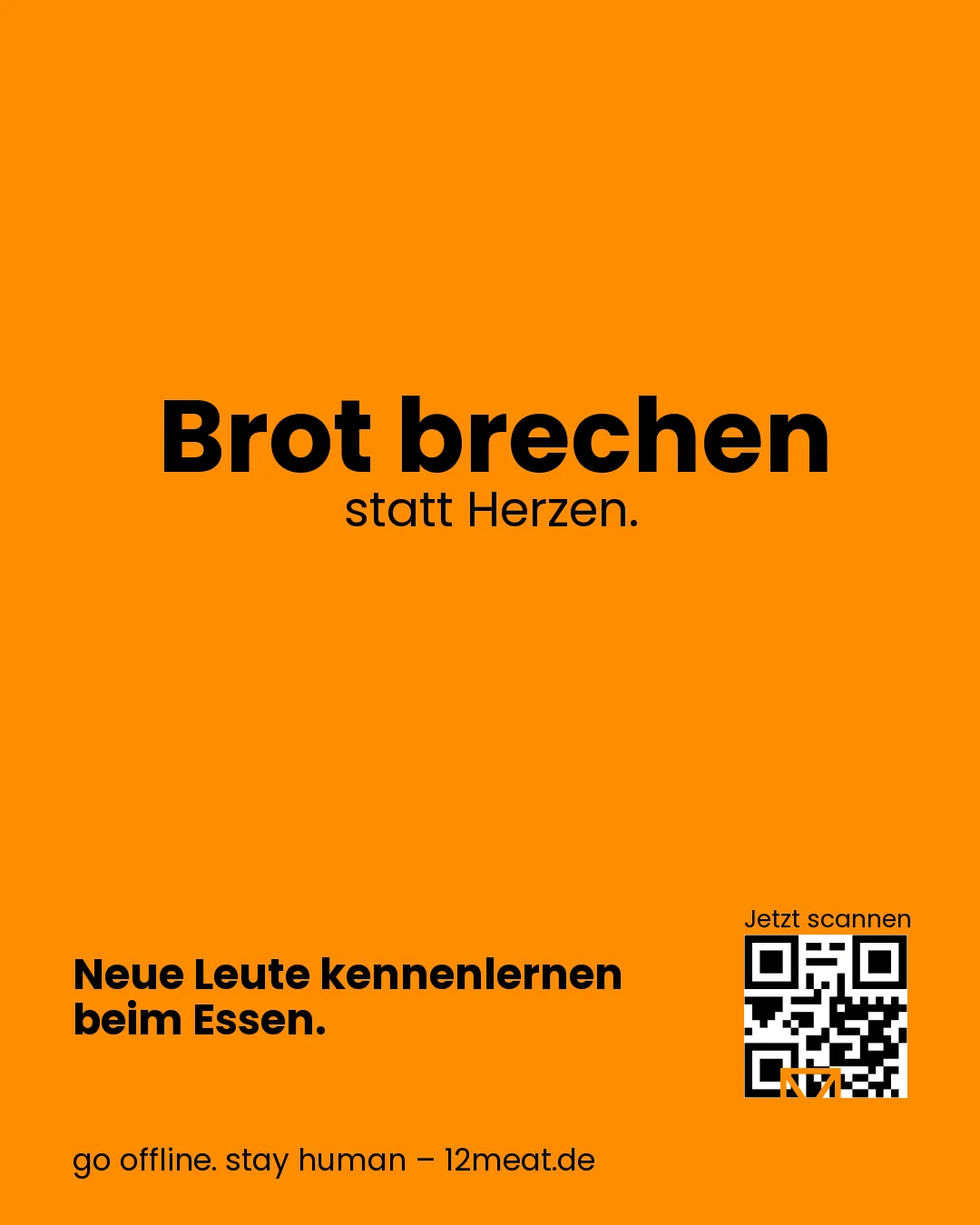 Brot brechen statt Herzen.